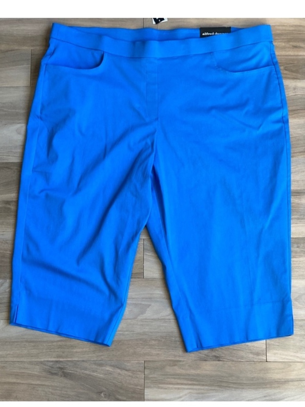 Alfred Dunner allure Capri pant tummy slimming super stretch azure blue 24W